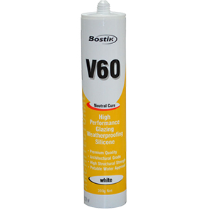 BOSTIK RHODORSIL SILICONE-N - V60 - TRANS - 300GM CART - GLAZING